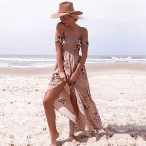 Off The Shoulder Floral Dress, New
